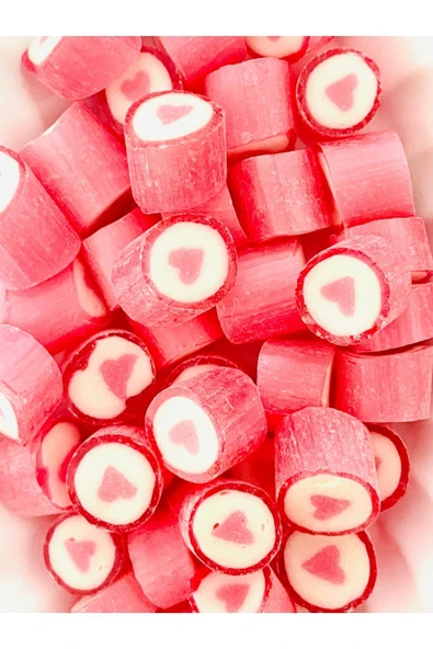 ŞEKERCİYAŞAR Pembe Kalp Desenli Lolly Akide Şeker 500 gr. - Resim 2