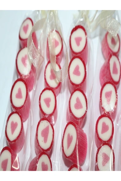ŞEKERCİYAŞAR Pembe Kalp Parmak Lolly 12 Adet - 2