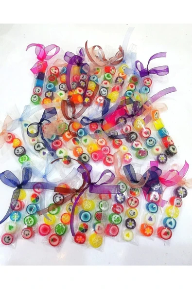 ŞEKERCİYAŞAR Çok Renkli Kalp Parmak Lolly Candy 24 Adet ürün görseli