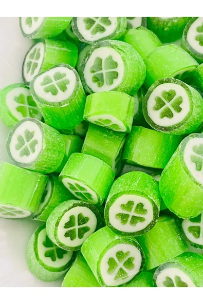ŞEKERCİYAŞAR Bergamot Aromalı Yonca Desenli Lolly Şeker 250 gr - 1