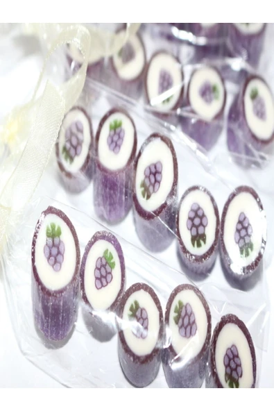 ŞEKERCİYAŞAR Böğürtlen Desenli Parmak Lolly 24 Adet - Resim 4