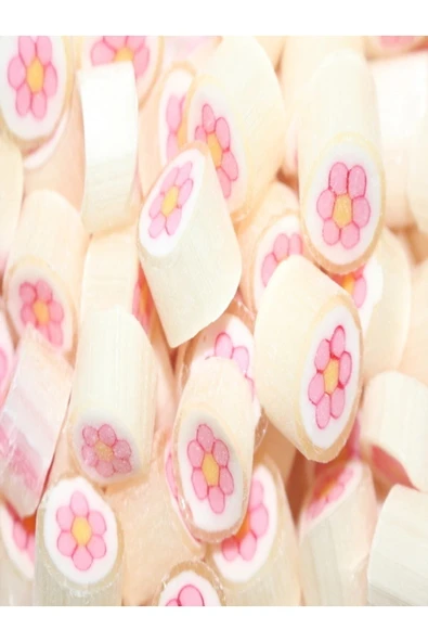 ŞEKERCİYAŞAR Pembe Çiçek Desenli Lolly Akide Şeker 1000 Gr. - 1
