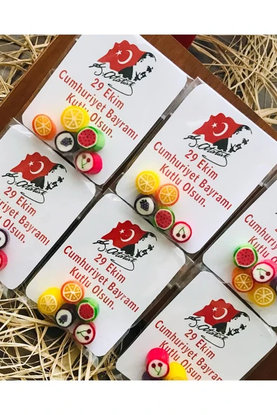 ŞEKERCİYAŞAR 29 Ekim Temalı Hediye Şeker Kartı 15 Adet - 1