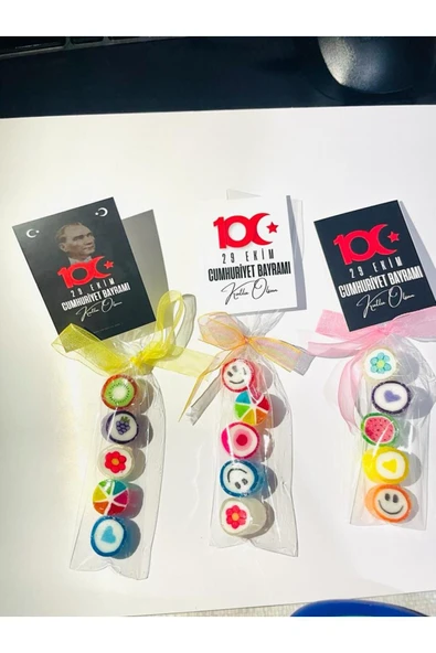 ŞEKERCİYAŞAR 100. Yıl Temalı 29 Ekim Hediye Şekeri 50 Adet ürün görseli