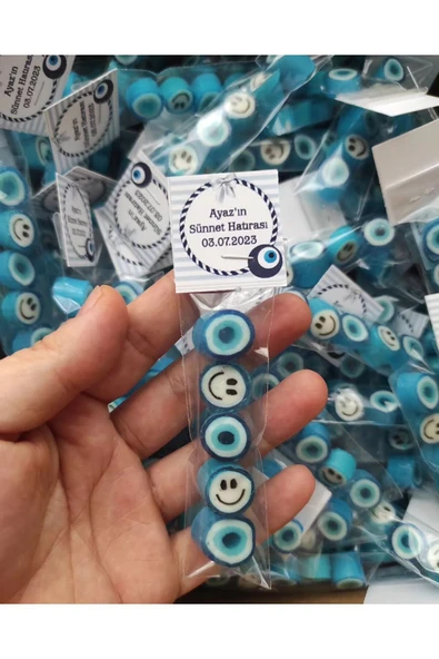 ŞEKERCİYAŞAR 5'li Nazar Mevlit- Sünnet- Doğum Günü, Düğün, Nişan Şekeri 25 Adet ürün görseli 1