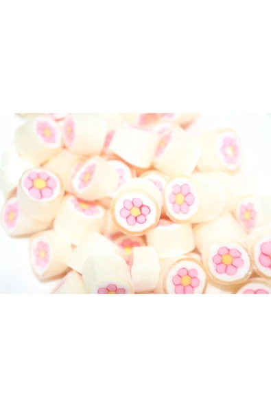 ŞEKERCİYAŞAR Pembe Çiçek Desenli Lolly Akide Şeker 100 Gr. - 1