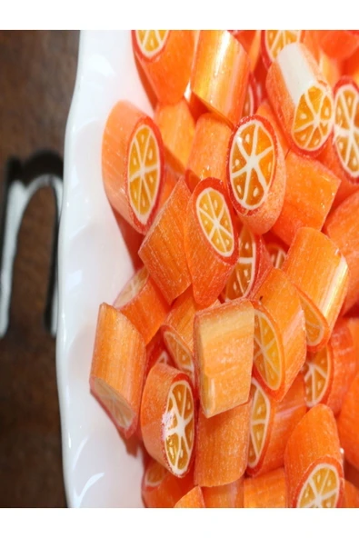 ŞEKERCİYAŞAR Portakal Desenli Lolly Akide Şeker 1000 gr