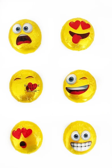 Sweetie Park Choc Choc 15 Adet Funny Smileys Emoji Para Pinyata Hediyelik Bayram Çikolatası - 2