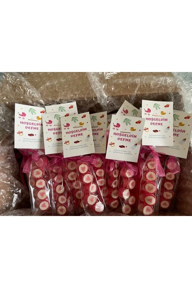 ŞEKERCİYAŞAR Pembe Kalp Parmak Lolly 12 Adet - 4