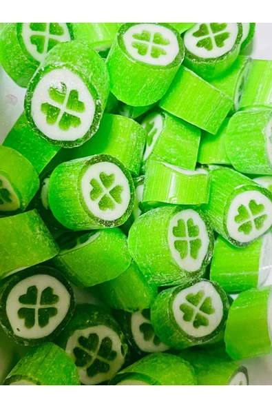 ŞEKERCİYAŞAR Bergamot Aromalı Yonca Desenli Lolly Akide Şeker 500 gr ürün görseli 1