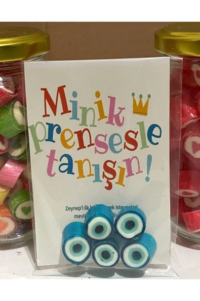 ŞEKERCİYAŞAR Baby Shower - Mevlit - Sünnet - Doğum Günü Pembe Gülenyüz Bebek Şekeri 50 Adet - 6