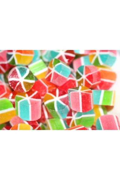 ŞEKERCİYAŞAR Gökkuşağı Dilim Akide Lolly Akide Şeker 500 Gr ürün görseli