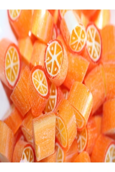 ŞEKERCİYAŞAR Portakal Desenli Lolly Akide Şeker 1000 gr - 2