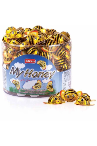 Elvan Pinyata Arı Çikolata 100 Adet Sütlü Kokolin Çikolata 800 gr ürün görseli