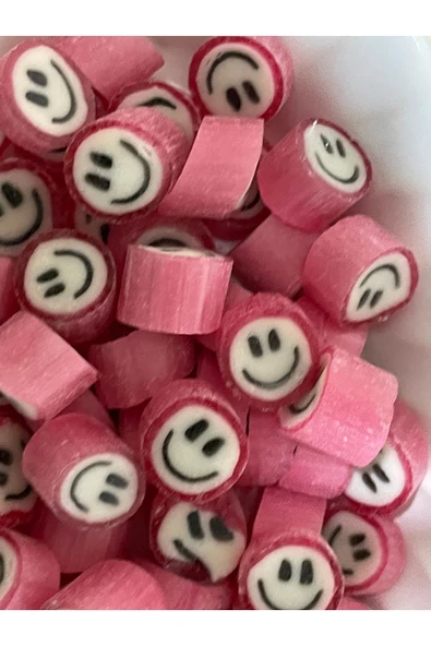 ŞEKERCİYAŞAR Pembe Gülenyüz Çilek Aromalı Lolly Şeker 1000 Gr. - 2