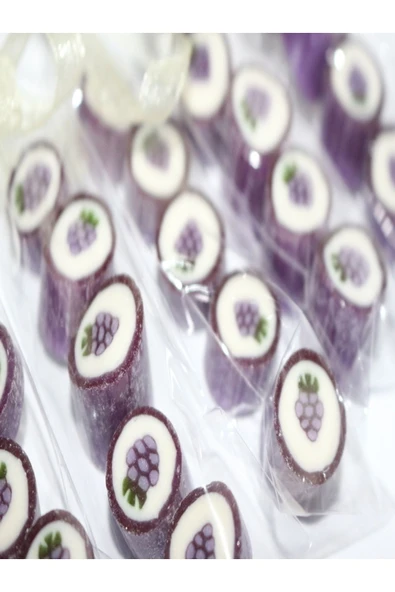 ŞEKERCİYAŞAR Böğürtlen Desenli Parmak Lolly 24 Adet - Resim 3