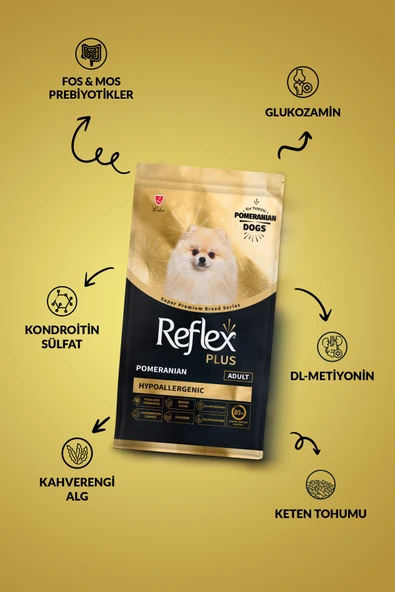 Reflex Plus Pomeranian Hypoallergenic Tavuklu Yetişkin Köpek Maması 2 Kg - Resim 3