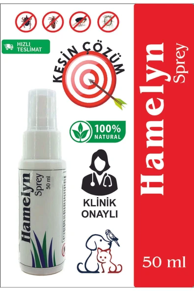 İstanbul İlaç HAMELYN SPREY Kedi, Köpek, Kuş, Tavşan, Bit , Pire , Kene, Karınca, Deri Tüy Bakım Ürünü ürün görseli 1