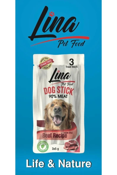 Lina Lezzetli Köpek Dana Kuzu Etli Stick 3'Lü ürün görseli 1