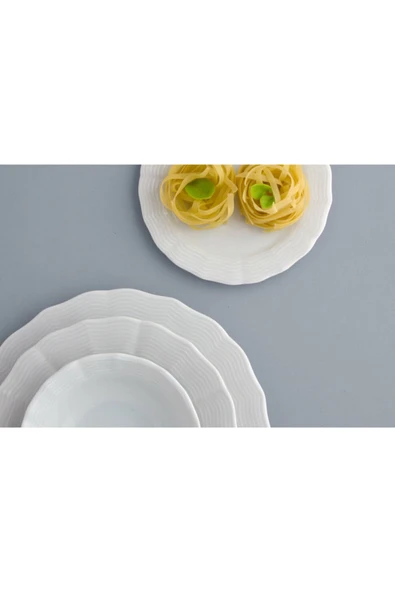 Porland Wavy Beyaz Yemek Takımı 24 Parça - 2