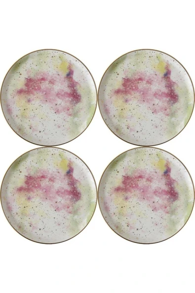 Porland Cosmos Desen Düz Tabak 20cm 4'lü 04alm003394 ürün görseli 1