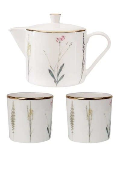 Porland Botanical Çay Seti 3 Parça, Demlik, Bardak - 2