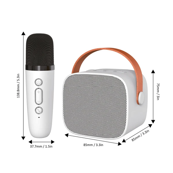 Jwin BK-320 Mikrofonlu Bluetooth Hoparlör - Beyaz - 5