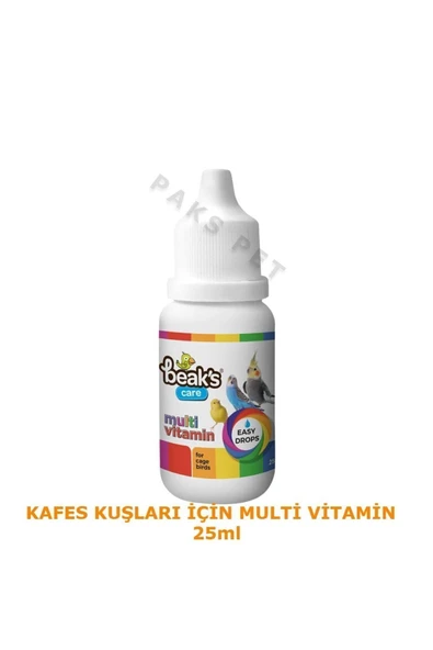 Beaks Kafes Kuşları İçin Multi Vitamin,Muhabbet kuşu, Sultan Papağanı Vitamini,Kanarya Vitamini ürün görseli