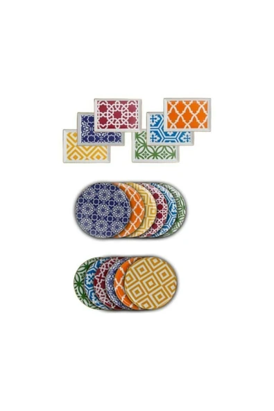 Porland Morocco 18 Parça 6 Kişilik Ikram Ve Kahvaltı Takımı 04a P021276 ürün görseli 1