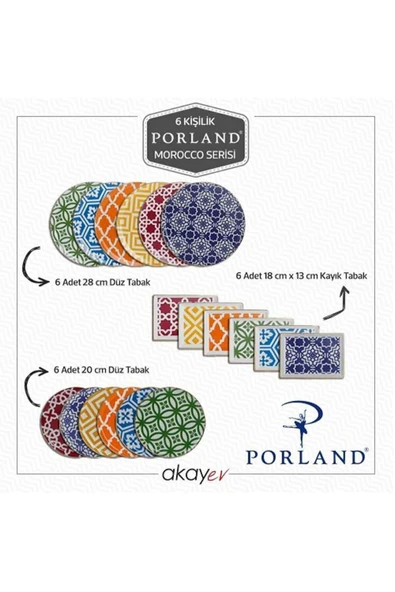Porland Morocco 18 Parça Servis Takımı - 2