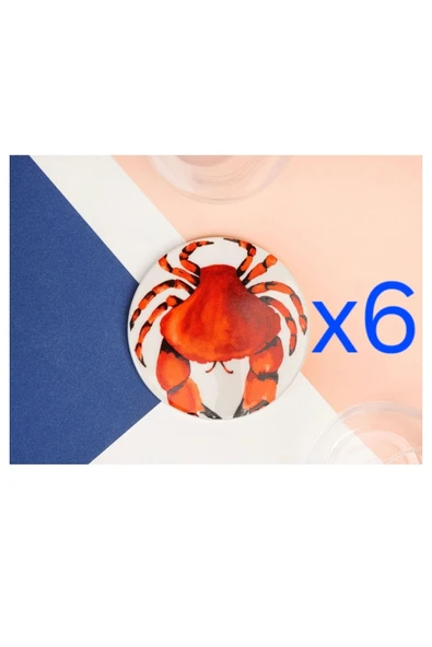 Porland Coralline Bardak Altlığı 6'lı