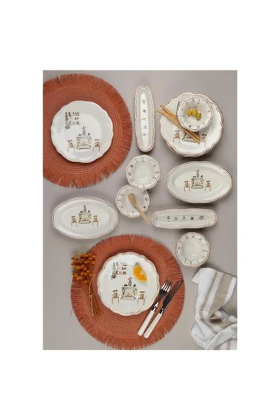 nerede bulurum Porser Fulya Faylinn Kahvaltı Takımı 6 Kişilik 14 Parça