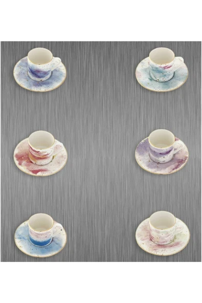 Porland Cosmos 12 Parça 6 Kişilik Kahve Fincan Takımı 6 Lı ürün görseli 1