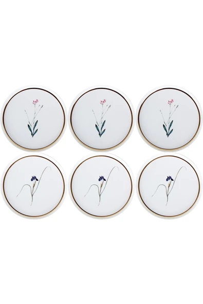 Porland Botanical 6 Kişilik Pasta Takımı 21cm ( Desen 3&4 ) ürün görseli 1
