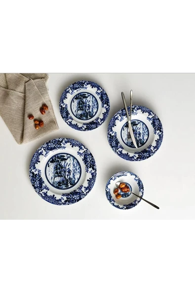 Porland Floransa 24 Parça 6 Kişilik Yemek Takımı (24.CM TABAK)