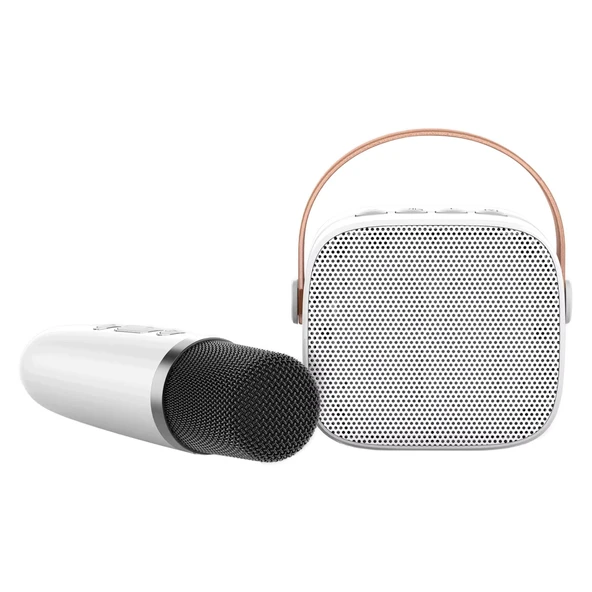 Jwin BK-320 Mikrofonlu Bluetooth Hoparlör - Beyaz - 4