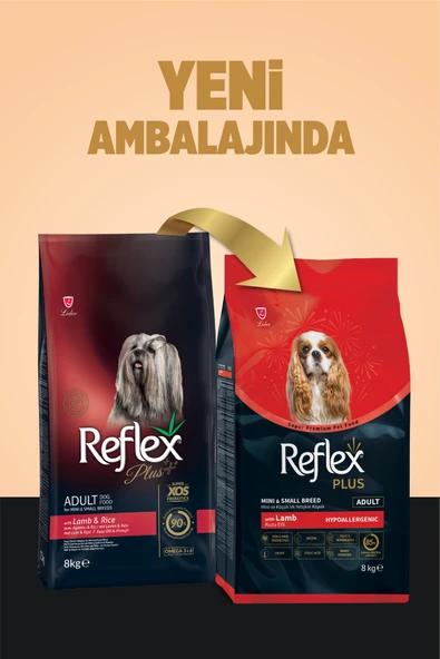 Reflex Plus Mini Small Kuzulu Ve Pirinçli Küçük Irk Yetişkin Köpek Maması 8 Kg - Resim 2
