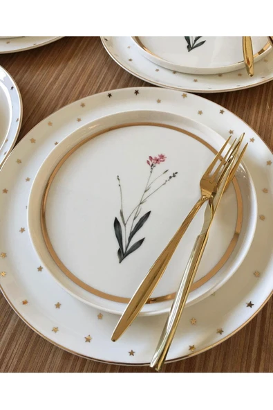 Porland Forest Botanical 2 Kişilik Servis Sunum Takımı 4 Parça