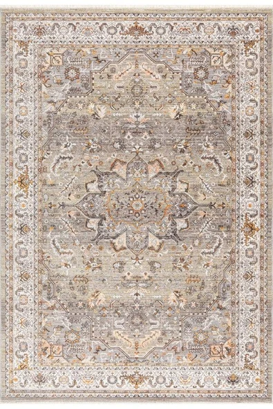 Pastel Halı Discovery 1540A Yeşil Bej Salon Oturma Yatak Odası Halısı ürün görseli 1