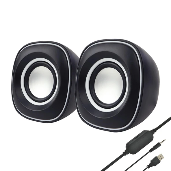 Jwin S-610 2'li USB Hoparlör - Beyaz - 1