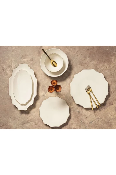 Porland Tide Altın Yaldız 27 Parça 6 Kişilik Yemek Takımı