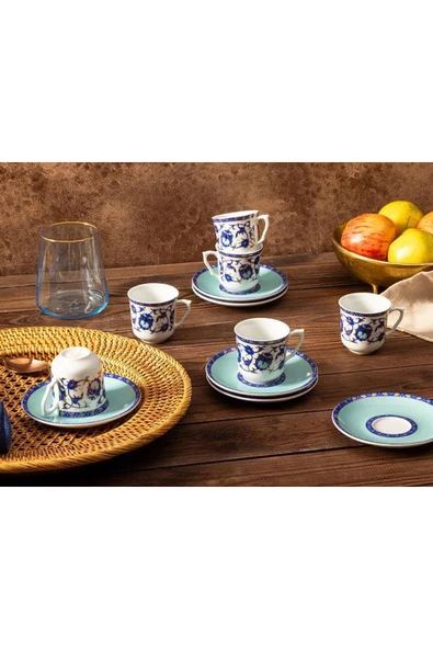 Porland Saraylı 6 Kişilik Kahve Takımı 77cc