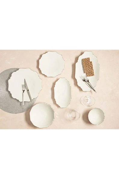 Porland Tide Platin 27 Parça 6 Kişilik Yemek Takımı 04alm007991 ürün görseli 1