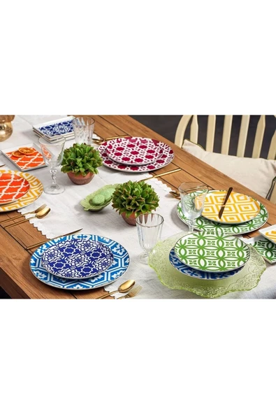 Porland Morocco 18 Parça 6 Kişilik Ikram Ve Kahvaltı Takımı ürün görseli 1