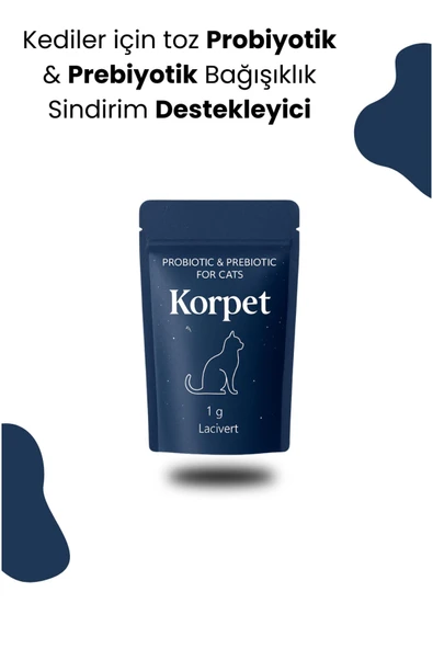 KorPet Kediler Için Probiyotik Prebiyotik 1 Paket 1 gram