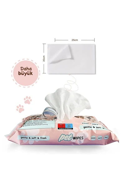 Klerax Be Active Pet Wipes Evcil Hayvanlar Için Temizlik Mendili 40 Yaprak - Resim 4
