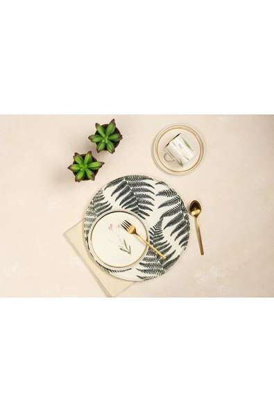 Porland Botanical 19 Parça 6 Kişilik Pasta Çay Takımı 04alm005697 ürün görseli 1