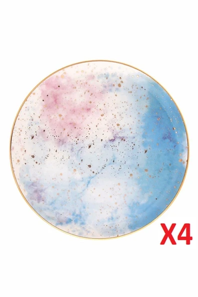 Porland Cosmos Desen Düz Tabak 24cm 4'lü 04alm006669 ürün görseli 1