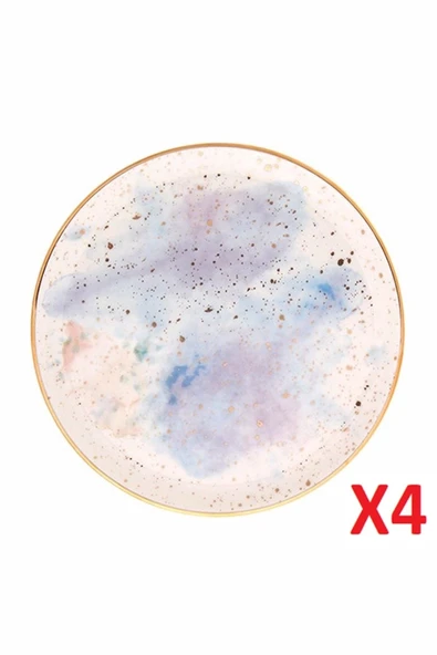 Porland Cosmos Desen Düz Tabak 24cm 4'lü 04alm006667 ürün görseli 1