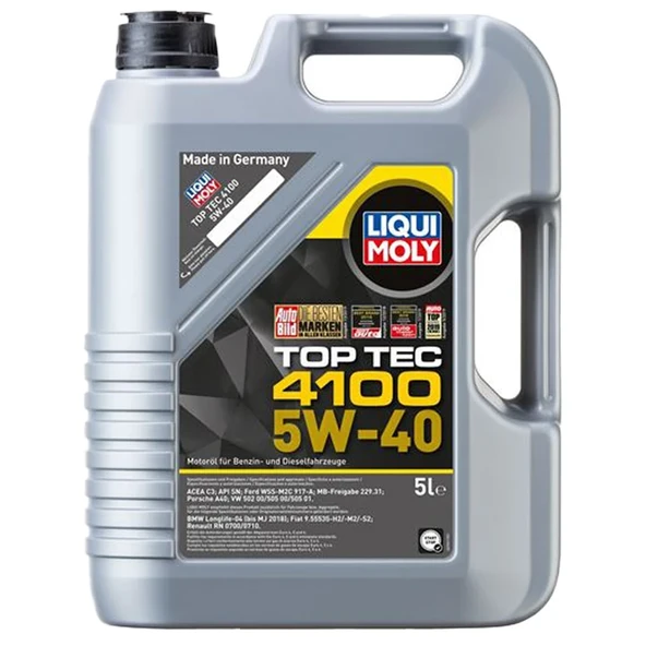 Liqui Moly Top Tec 4100 5W40 5 Lt Motor Yağı (9511) ürün görseli